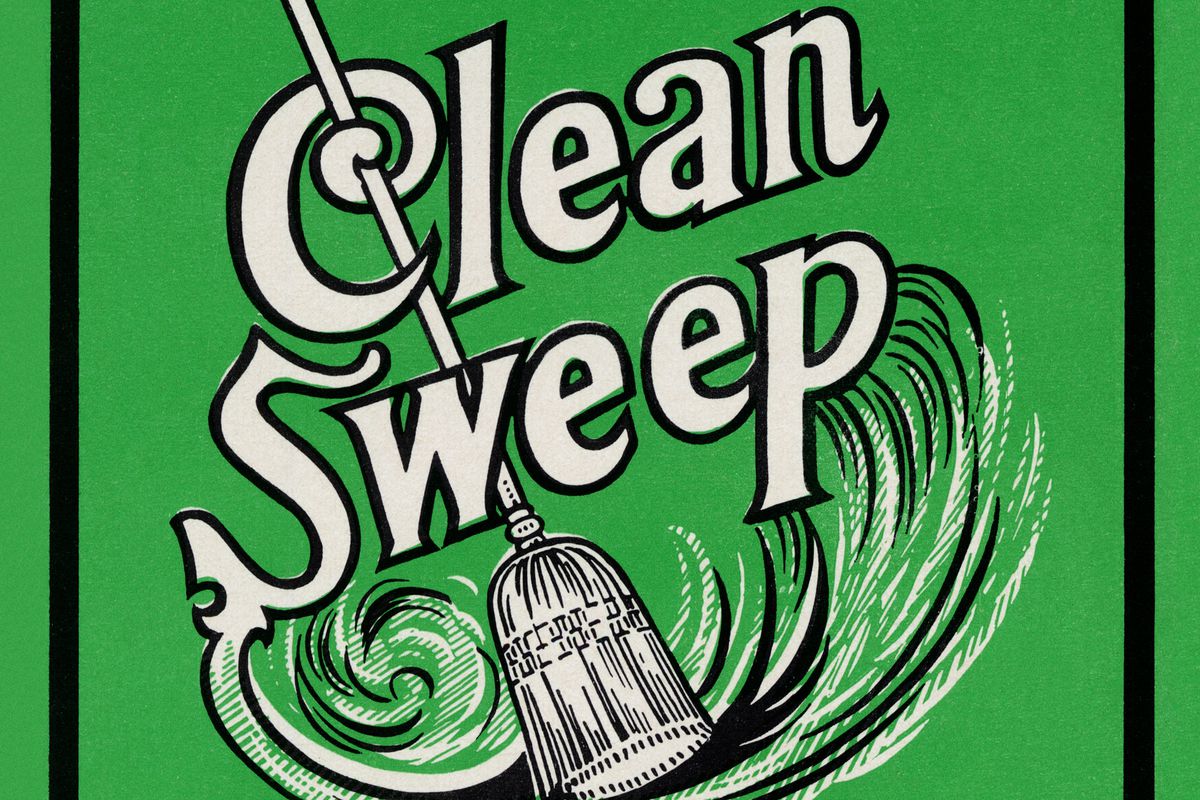 Clean Sweep Broom Label