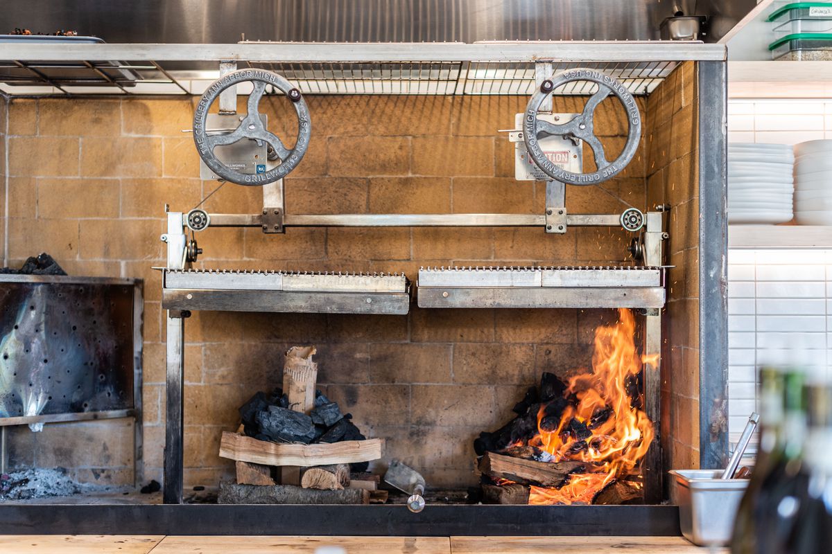Wood grill at Varro Venice.