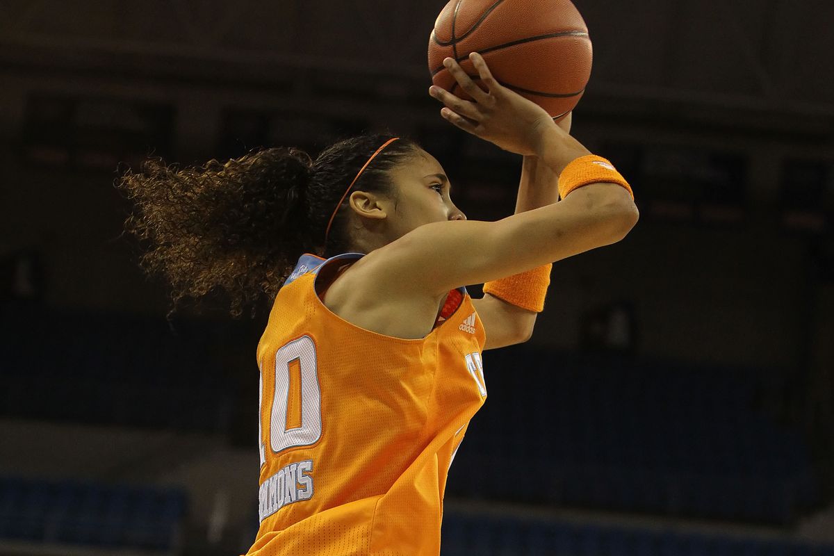 There are a bunch of photos of Meighan Simmons in the SBN picture editor. 80% of them are of her shooting.