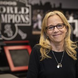 Dr. Kathy Weber poses for a portrait in the Chicago White Sox training room at Guaranteed Rate Field, Wednesday morning, March 20, 2019. | Ashlee Rezin/Sun-Times