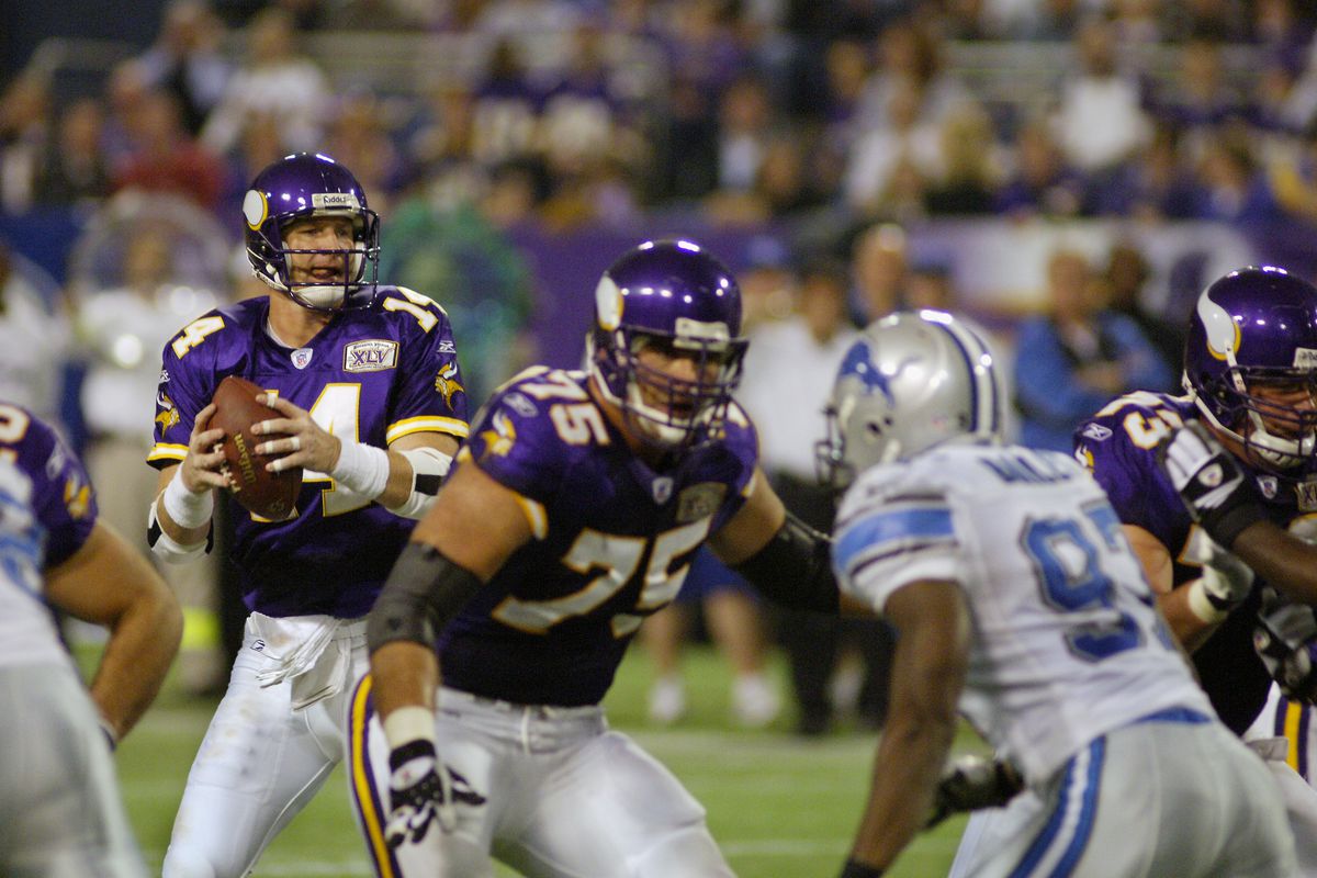 Minnesota Vikings Quarterback Brad Johnson During NFL Game