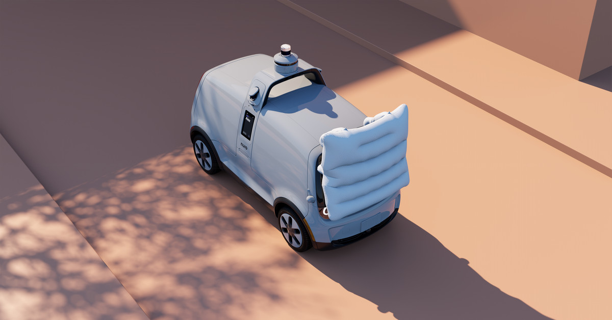 Nuro’s new delivery robot will include external airbags for pedestrians