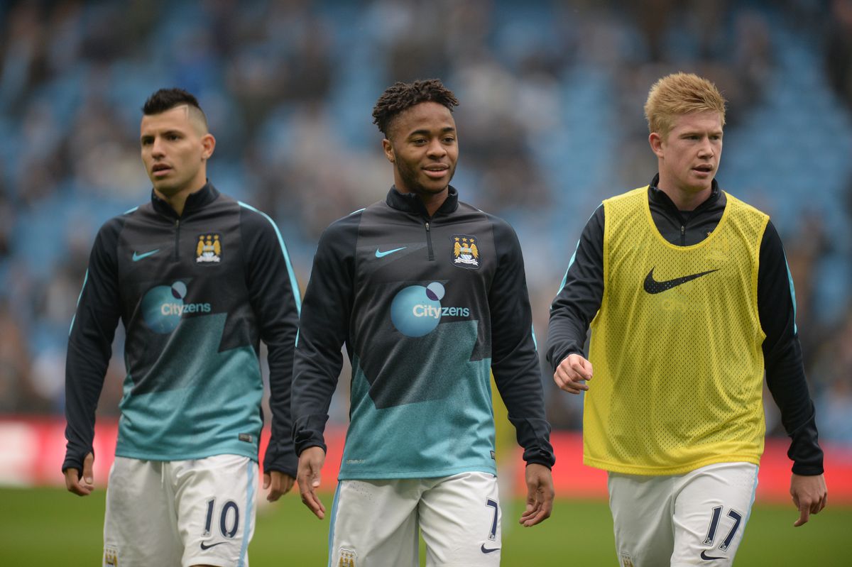 Sergio Aguero, Raheem Sterling, and Kevin De Bruyne - Manchester City - Premier League