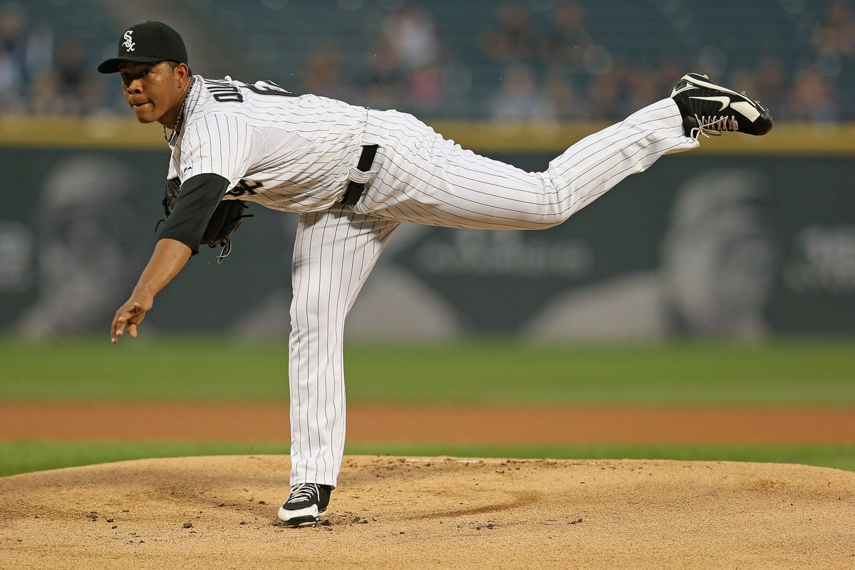 CHICAGO, IL - SEPTEMBER 04:  Starting pitcher Jose Quintana #62 of the Chicago White Sox delivers the ball against the Minnesota Twins at U.S. Cellular Field on September 4, 2012 in Chicago, Illinois.  (Photo by Jonathan Daniel/Getty Images)