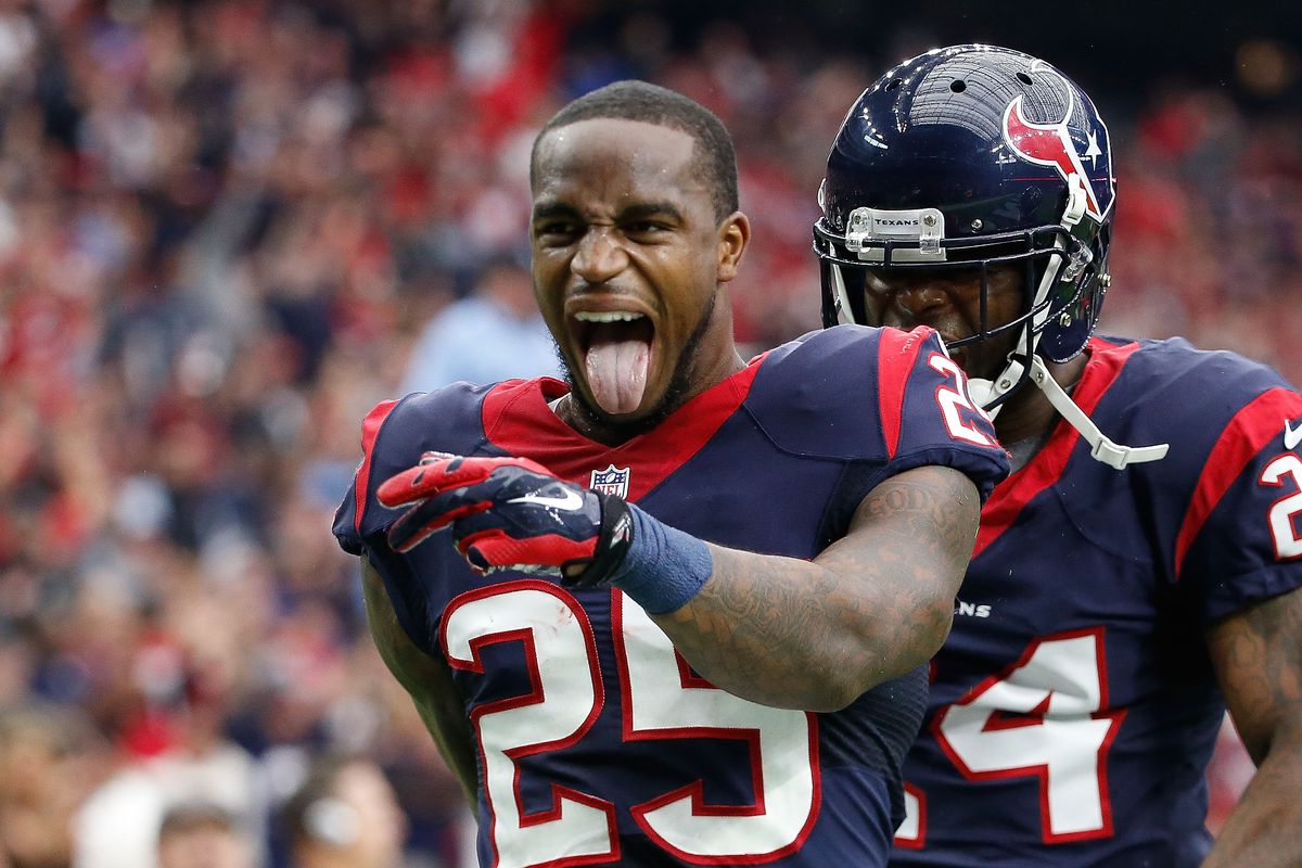 Kareem Jackson and his tongue theoretically return to your Houston Texans for four more years.  No word if the tongue required a second contract.