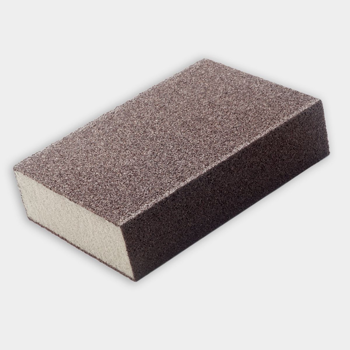sanding block on grey background