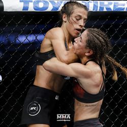 Joanna Jedrzejczyk and Tecia Torres battle at UFC on FOX 30.