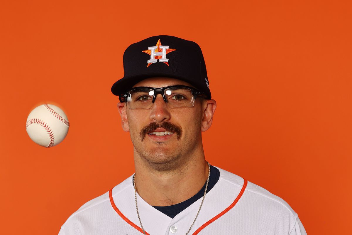 J.P. France #78 of the Houston Astros poses for photo during Photo Day at The Ballpark of the Palm Beaches on March 16, 2022 in West Palm Beach, Florida.