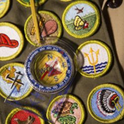 Boy Scout merit badges.