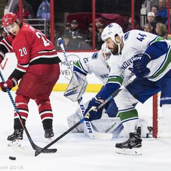 February 9, 2018. Carolina Hurricanes vs. Vancouver Canucks, You Can Play Night, PNC Arena, Raleigh, NC.