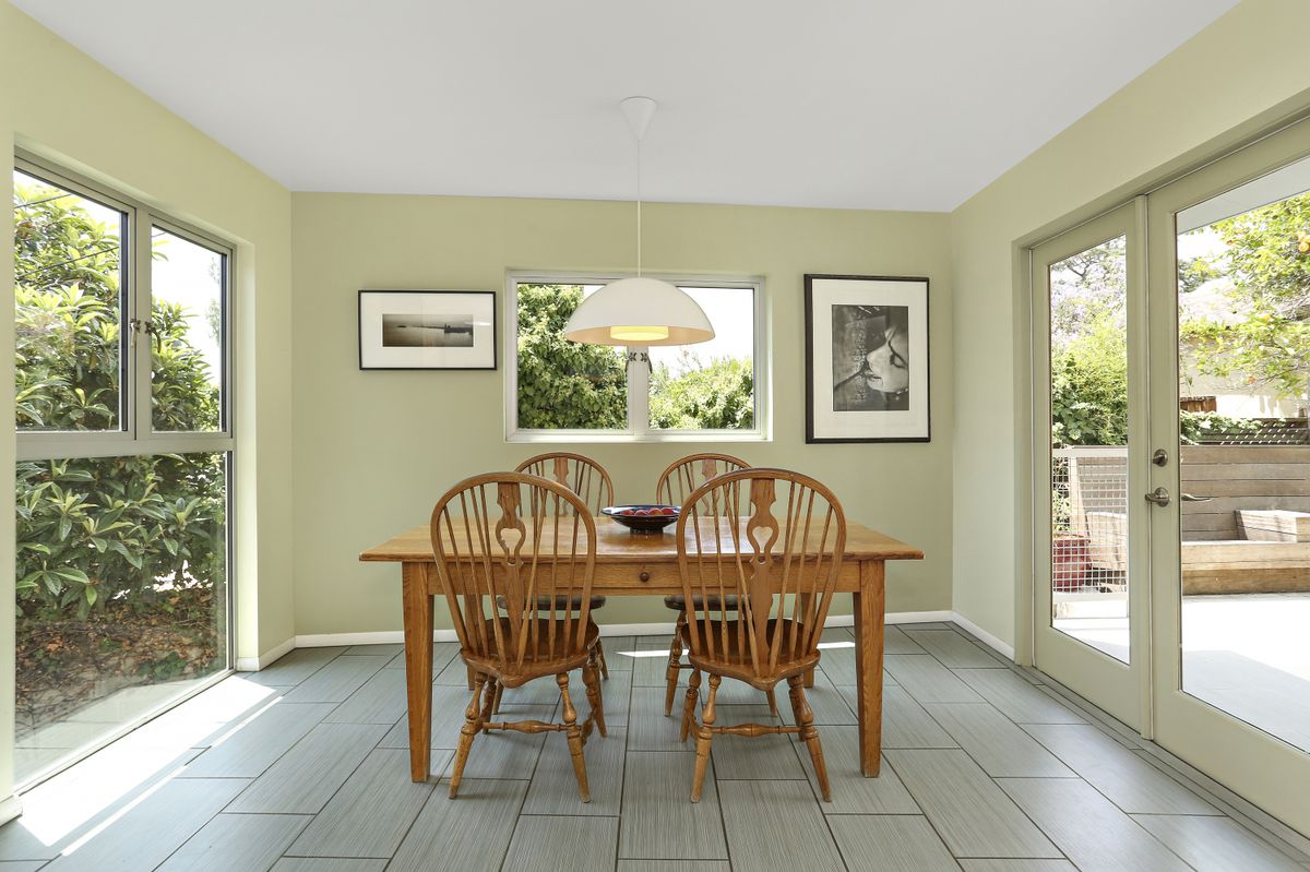 Dining area with French doors