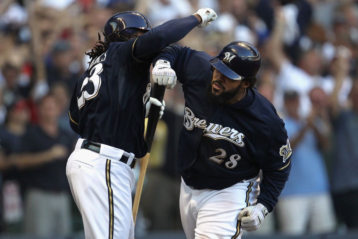 Prince Fielder's two-run homer was a key blow in Milwaukee's win over St. Louis in Game One of the NLCS.