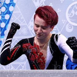 And now, for a few who missed this year's figure skating fashion podium. First up, Misha Ge (Free Skate).