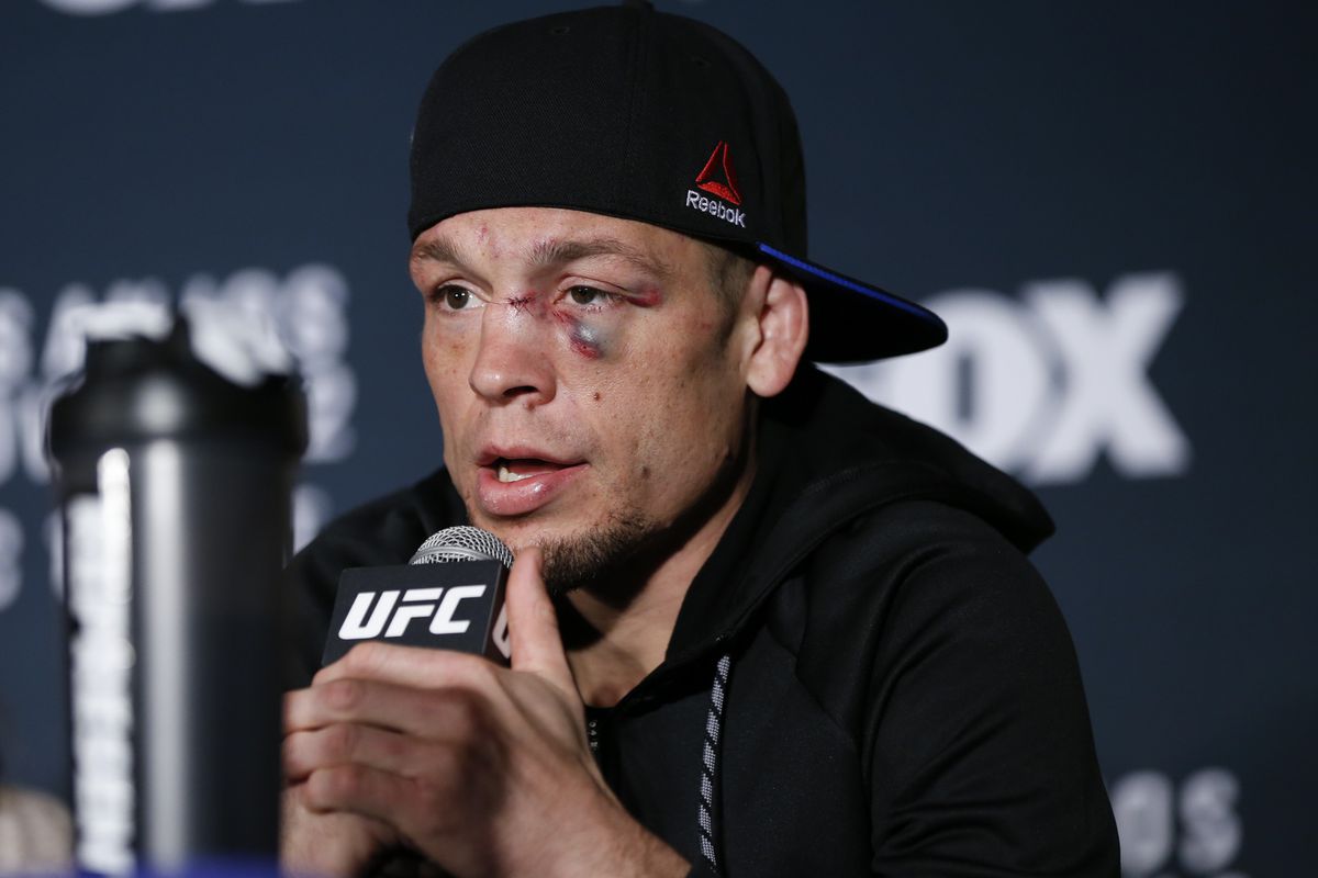 Nate Diaz will answer questions during the UFC 202 press conference Wednesday.