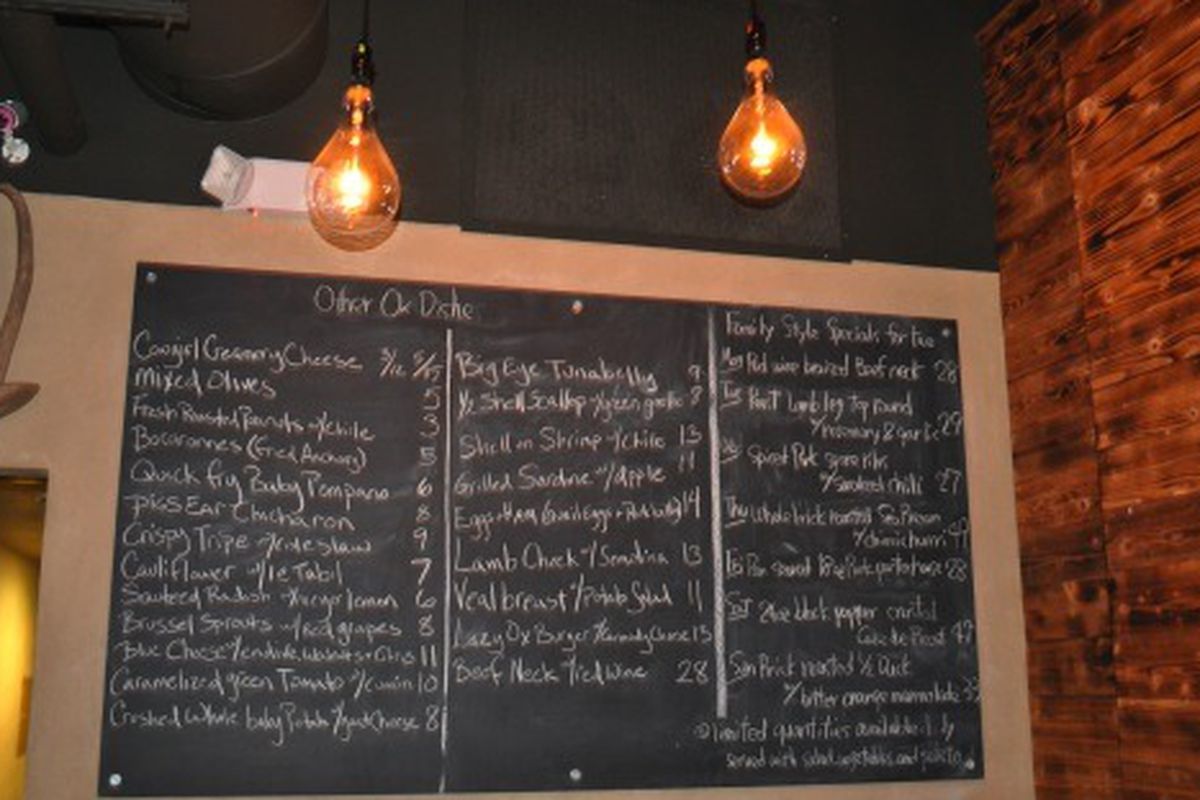 Friday night specials at Lazy Ox Canteen.