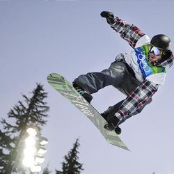 Scott Lago of the U.S. wins the bronze in the men's halfpipe. He was then sent home from the 2010 Winter Olympics after racy photos of him with his medal emerged online. 