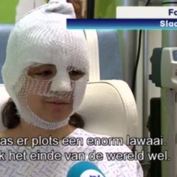 Fanny Clain, a sister missionary who was injured in the terrorist attack in Brussels recovers at a local hospital.