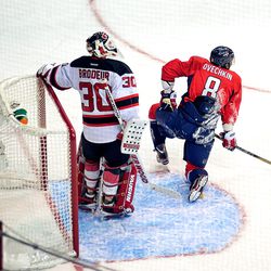 Ovechkin and Brodeur Take a Moment