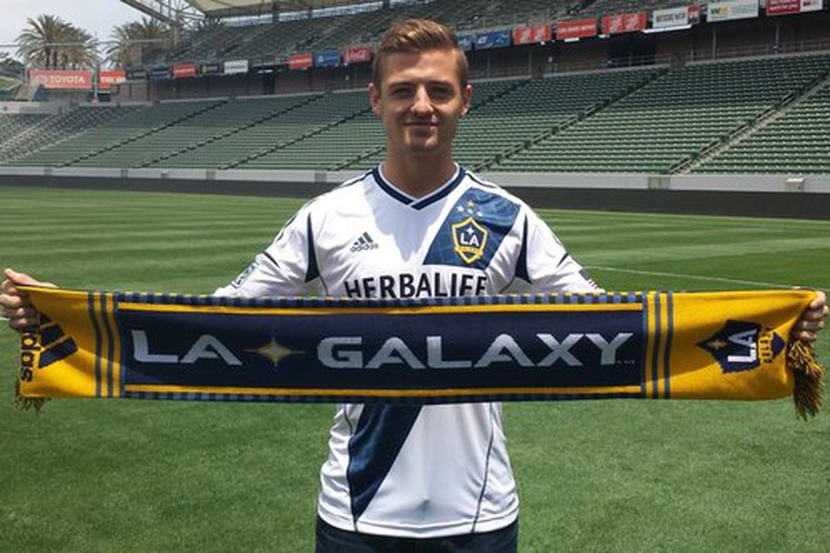 Robbie Rogers in his now home with the Los Angeles Galaxy at the Home Depot Center