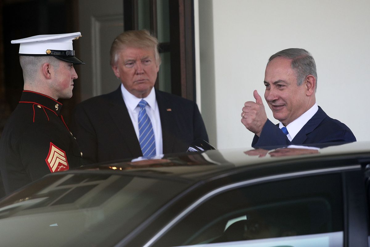 Donald Trump Holds Joint Press Conference With Israeli PM Netanyahu