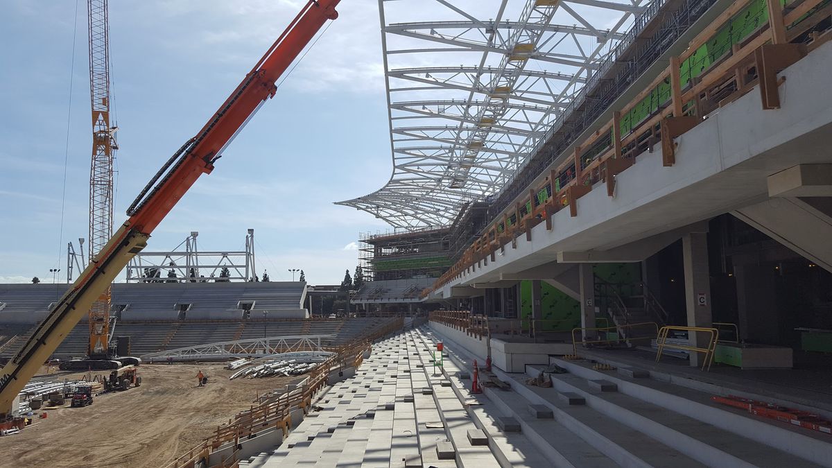 Construction at Banc of California Stadium