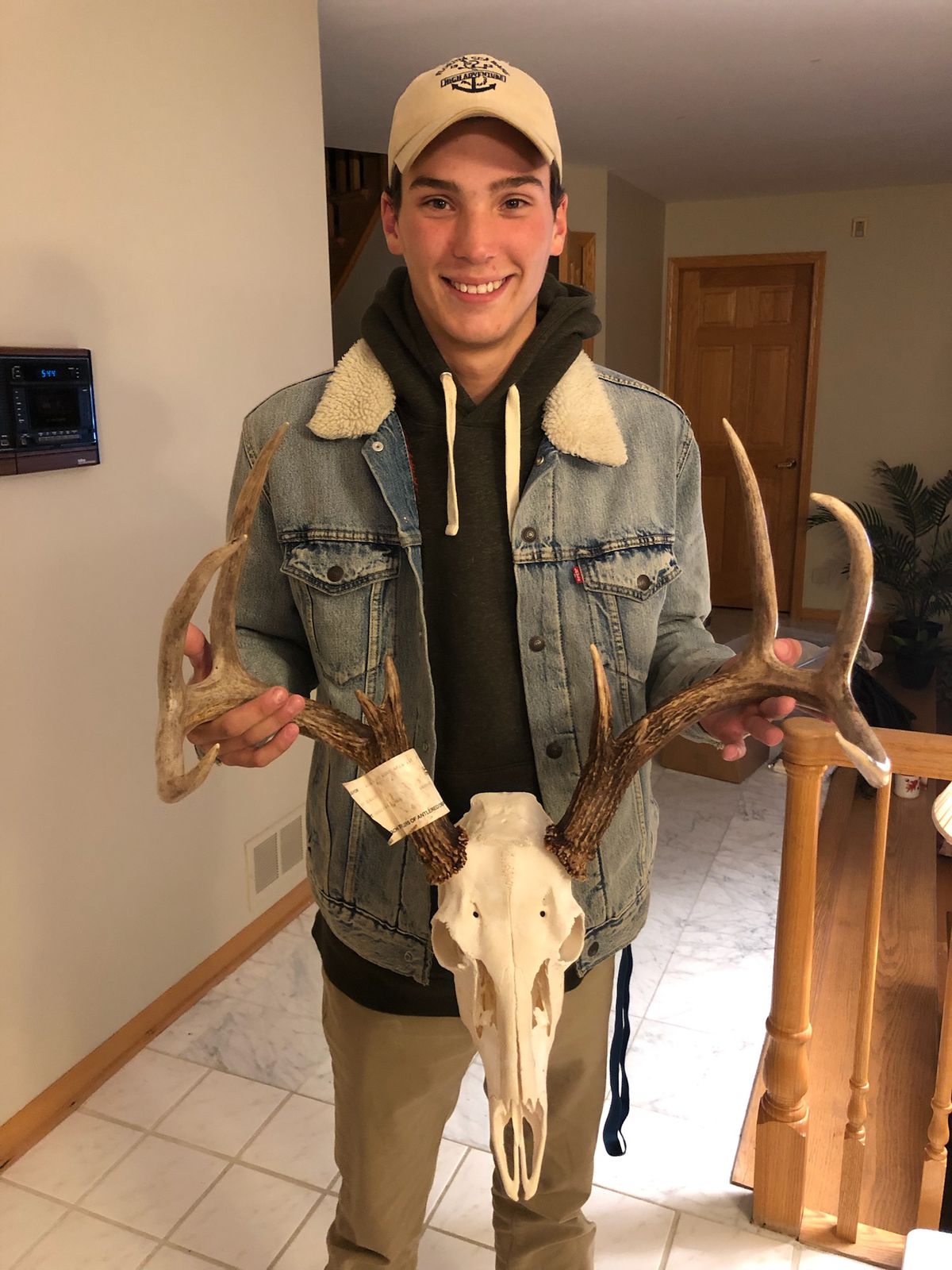 Garrett Glennon with his beginning work on the mount for his big buck taken during the first segment of Illinois’ firearm deer season at Des Plaines State Fish and Wildlife Area. Provided photo