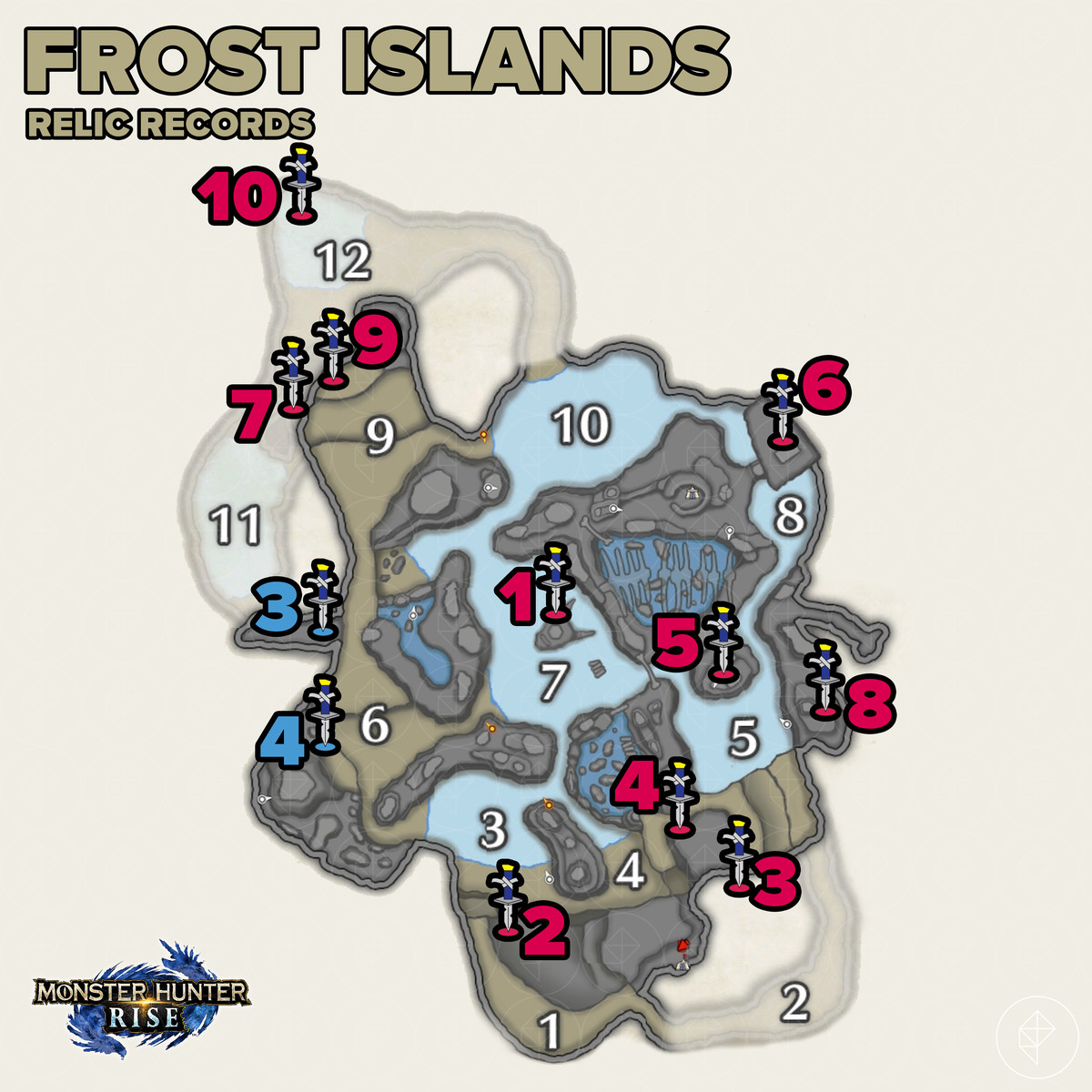 Monster Hunter Rise Frost Islands all relic records