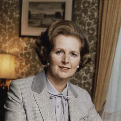 FILE - This is a 1980 file photo showing  British Prime Minister Margaret Thatcher. Ex-spokesman Tim Bell says that Thatcher has died. She was 87. Bell said the woman known to friends and foes as "the Iron Lady" passed away Monday morning, April 8, 2013. 