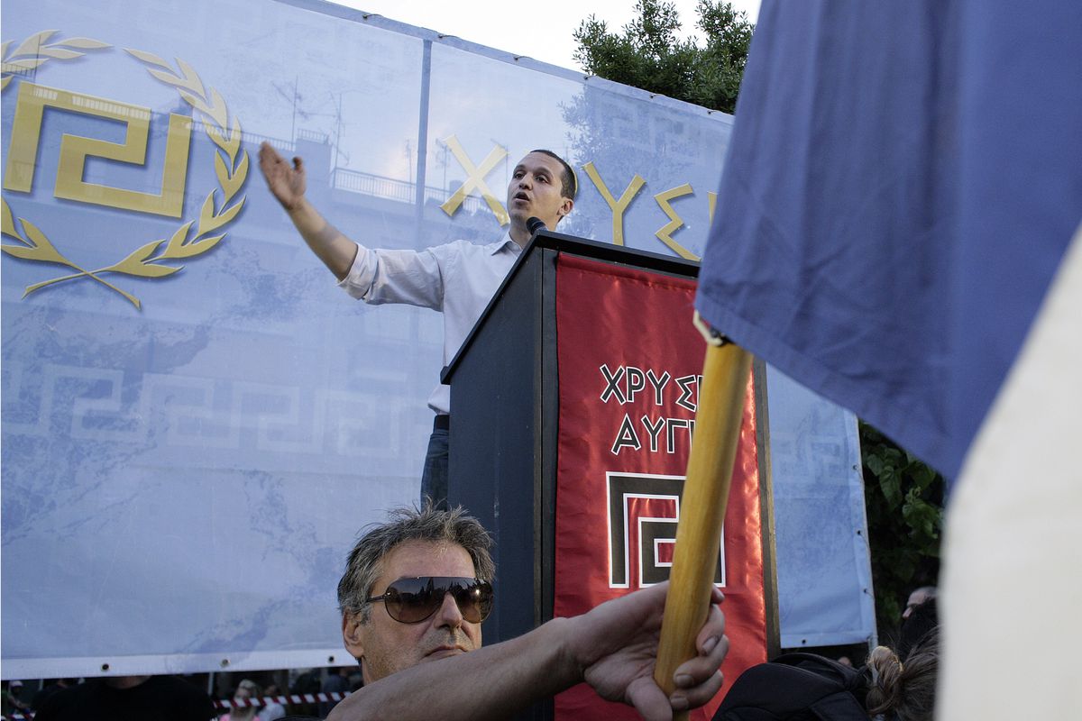 A rally for Greece's Golden Dawn. Look familiar?