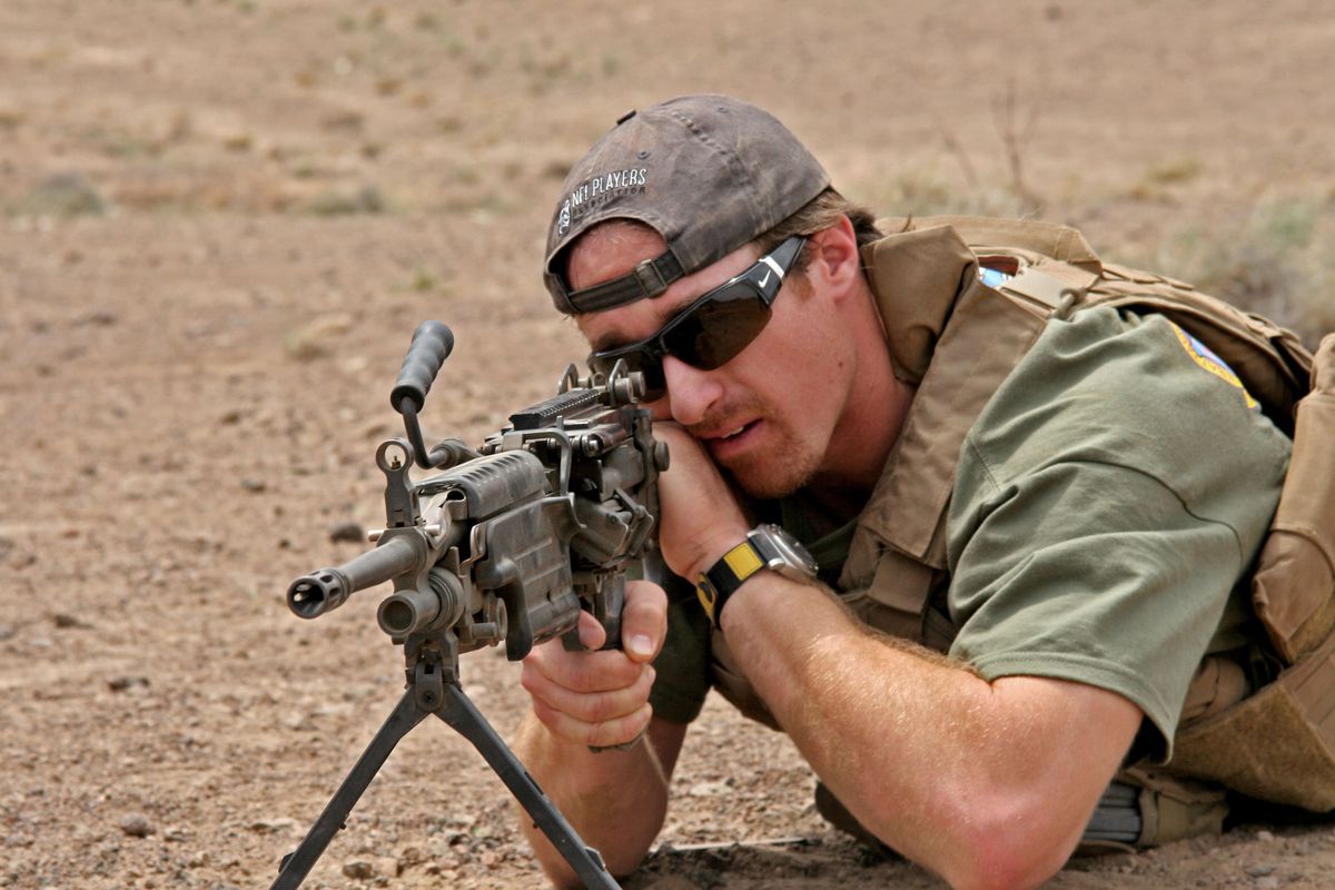 Drew Brees Visits Troops Serving In Africa