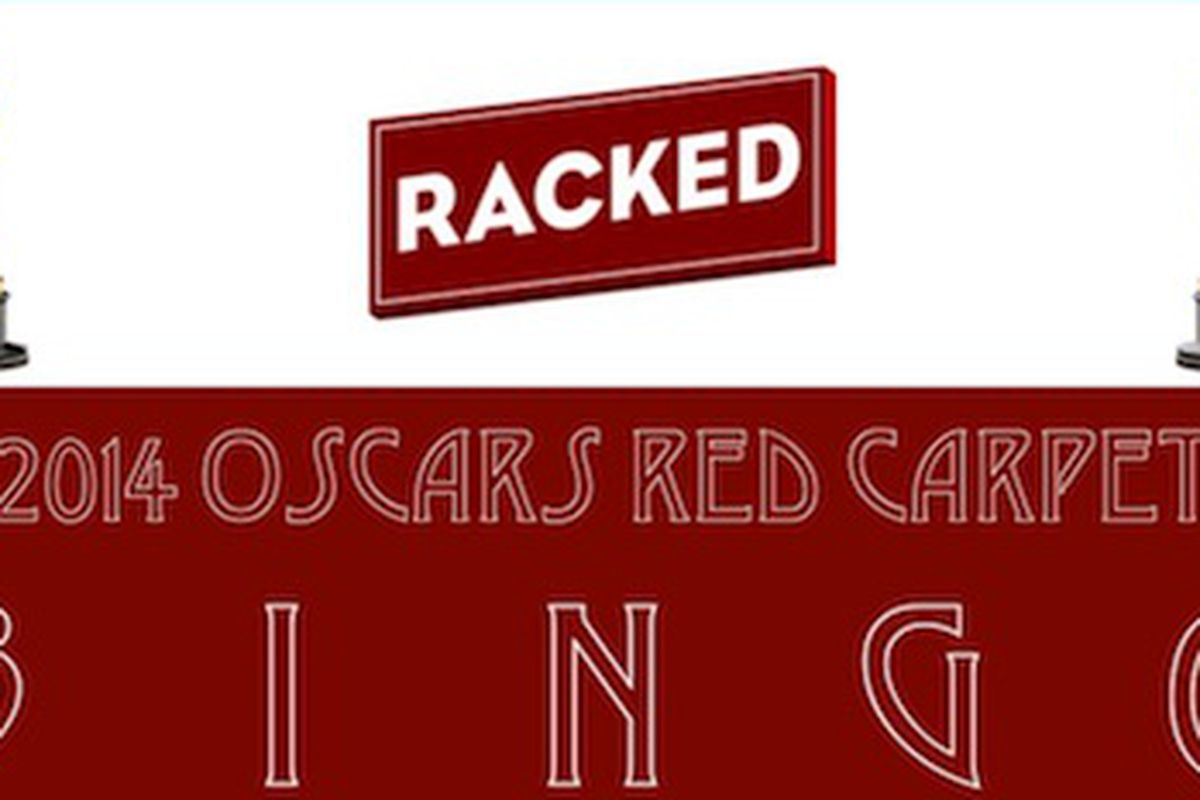 View the full Bingo card <a href="http://racked.com/uploads/2014_02_oscars-red-carpet-bingo-racked.jpg">here</a>.