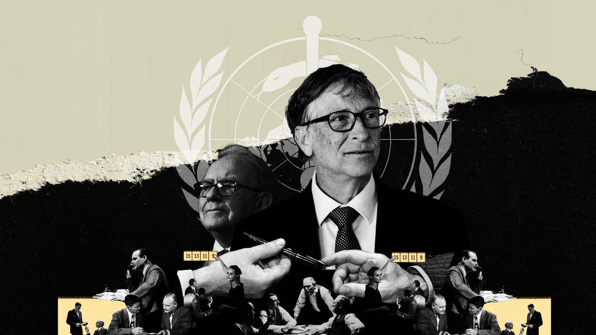 An illustration of Bill Gates and others.