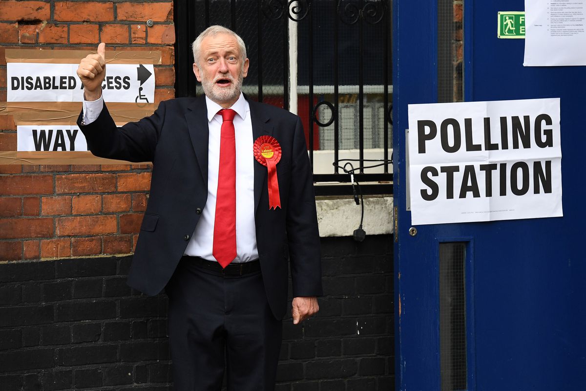 Leader Of The Labour Party Jeremy Corbyn Casts His Vote In The 2017 General Election