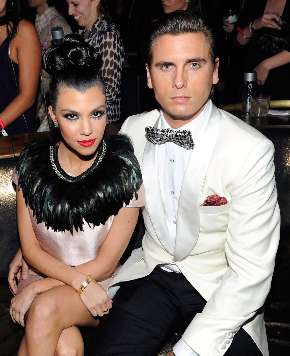 Kourtney Kardashian and Scott Disick attend the launch of AG Adriano Goldschmied’s “backstAGe presents:” initiative at the Cosmopolitan in Las Vegas in 2011.