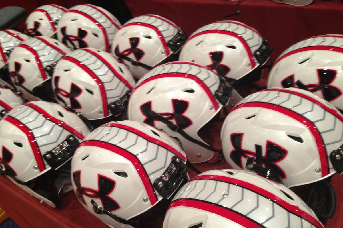 The Under Armour All-America Game helmets sure beat Maryland's.