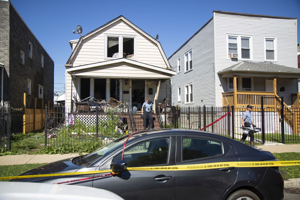 Chicago Fire Department officials on Wednesday were at the scene of a house fire in the 5700 block of South Washtenaw Avenue in Gage Park where a 4-year-old girl died.
