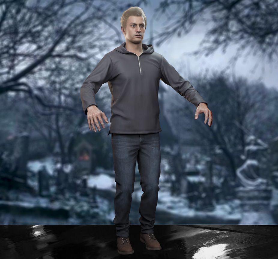 A model of Ethan Winters from Resident Evil Village