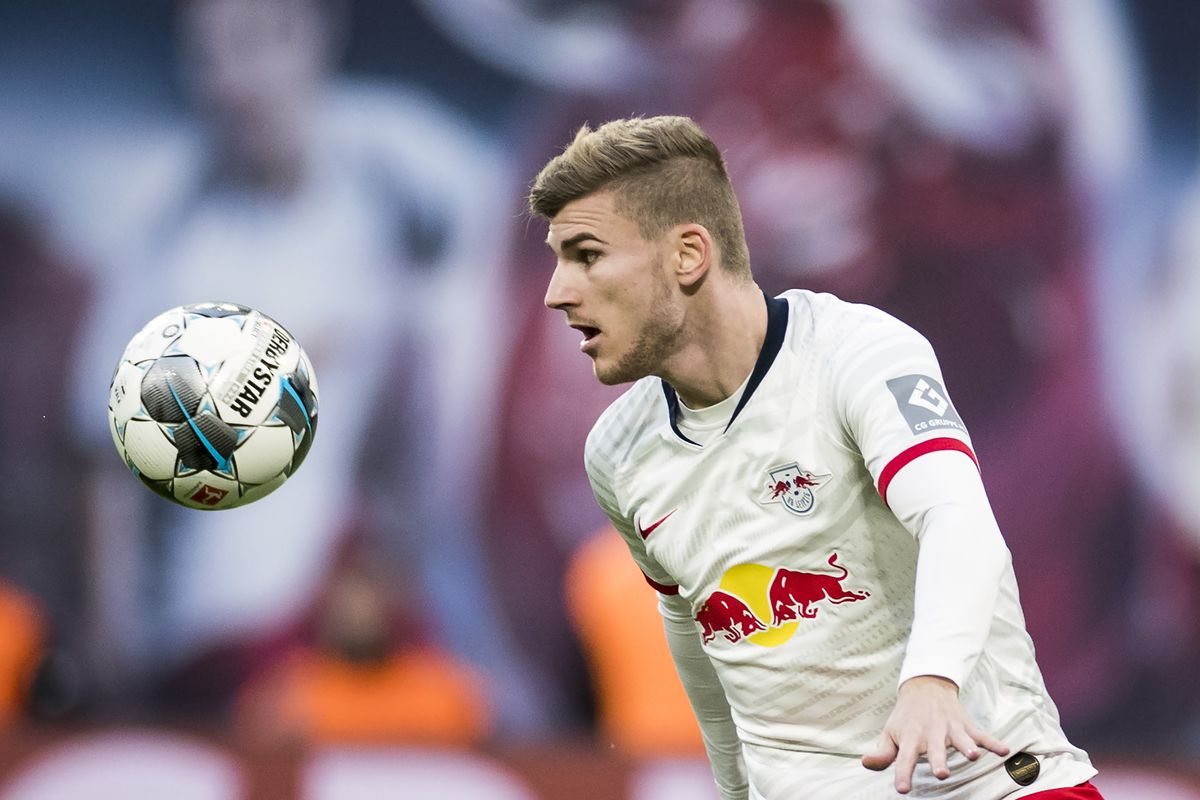 Leipzig’s German forward Timo Werner controls the ball during the German first division Bundesliga football match RB Leipzig v Hoffenheim in Leipzig, eastern Germany, on December 7, 2019