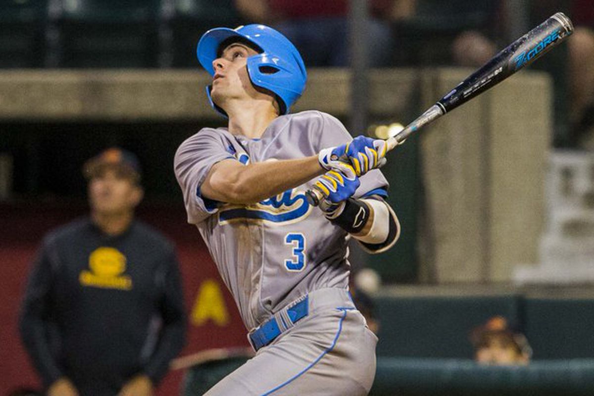 UCLA freshman shortstop Ryan Kreidler had a big solo home run yesterday, but also made a costly error in the Bruins' loss.