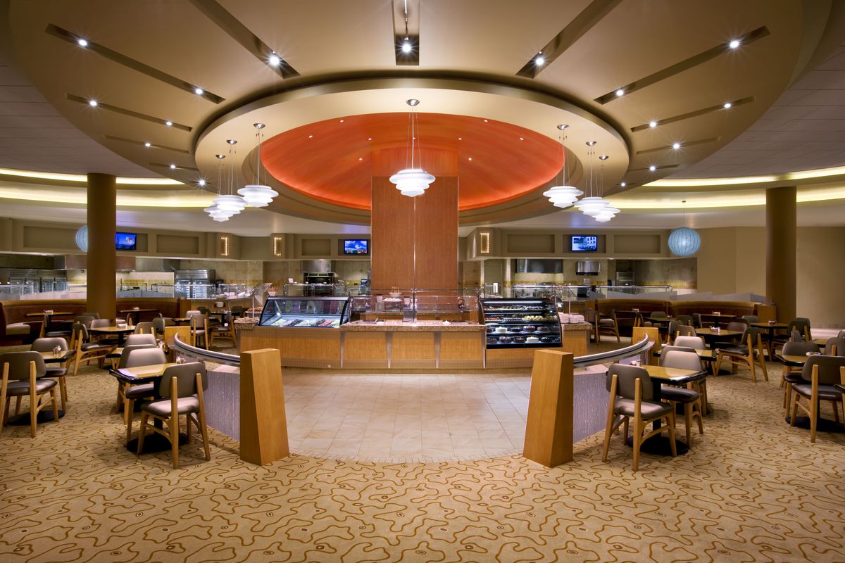 The open dining room at the MotorCity Casino Hotel