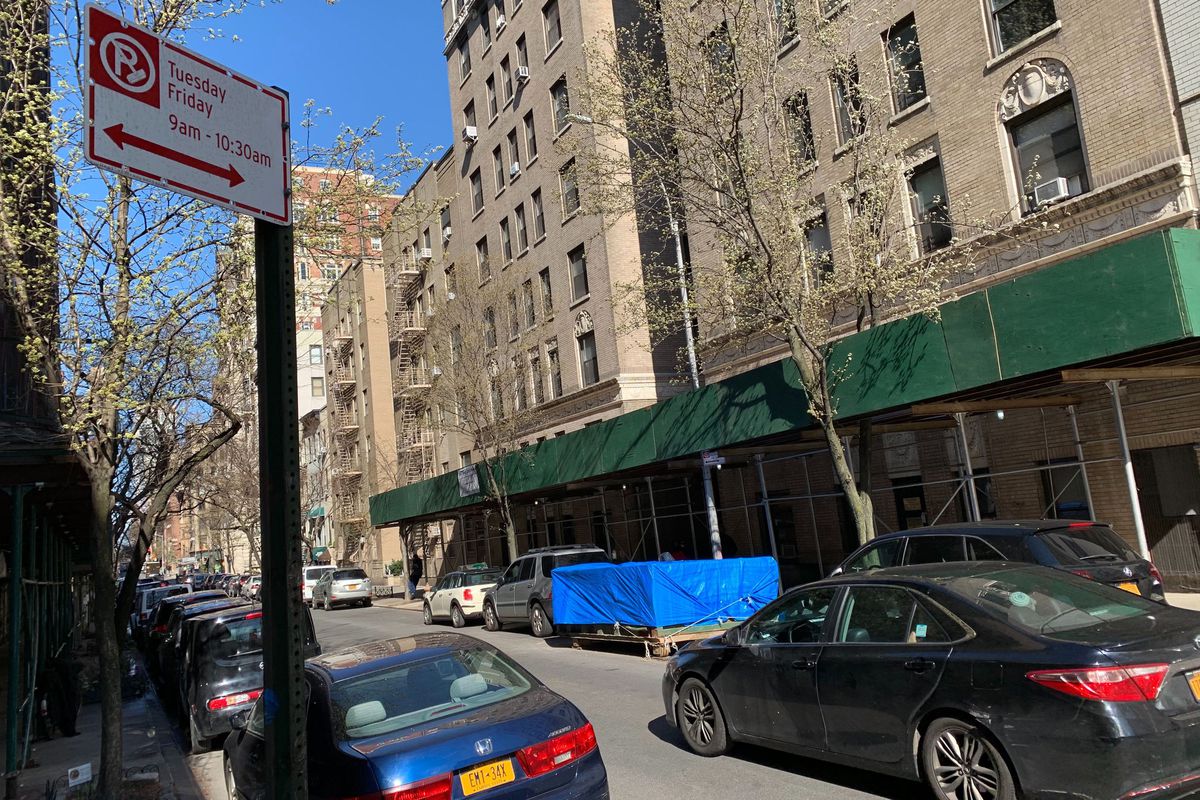 An alternate side parking sign on West 71st Street in Manhattan.