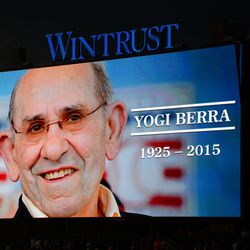 6:56 p.m. A moment of silence before the game, to honor the passing of Yogi Berra - 