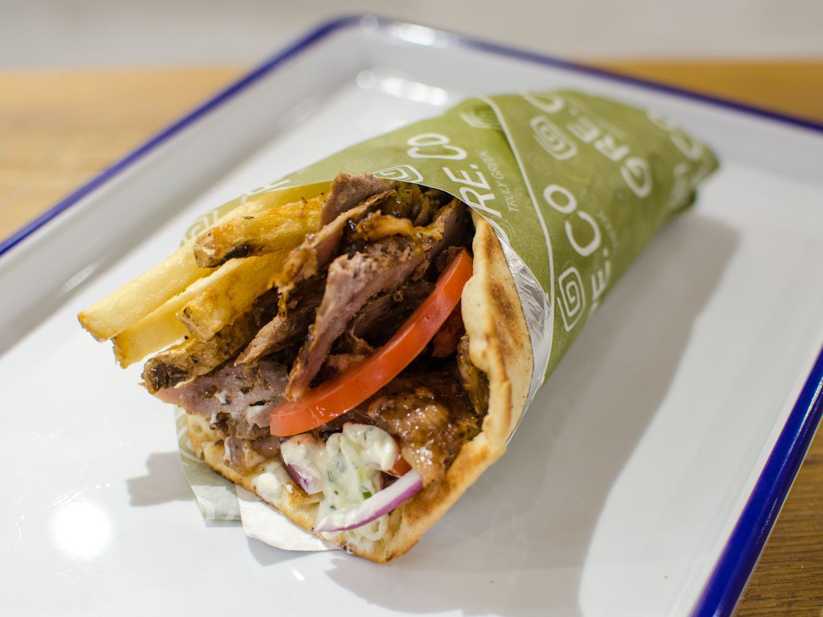 A gyro from Greco’s original location in Back Bay