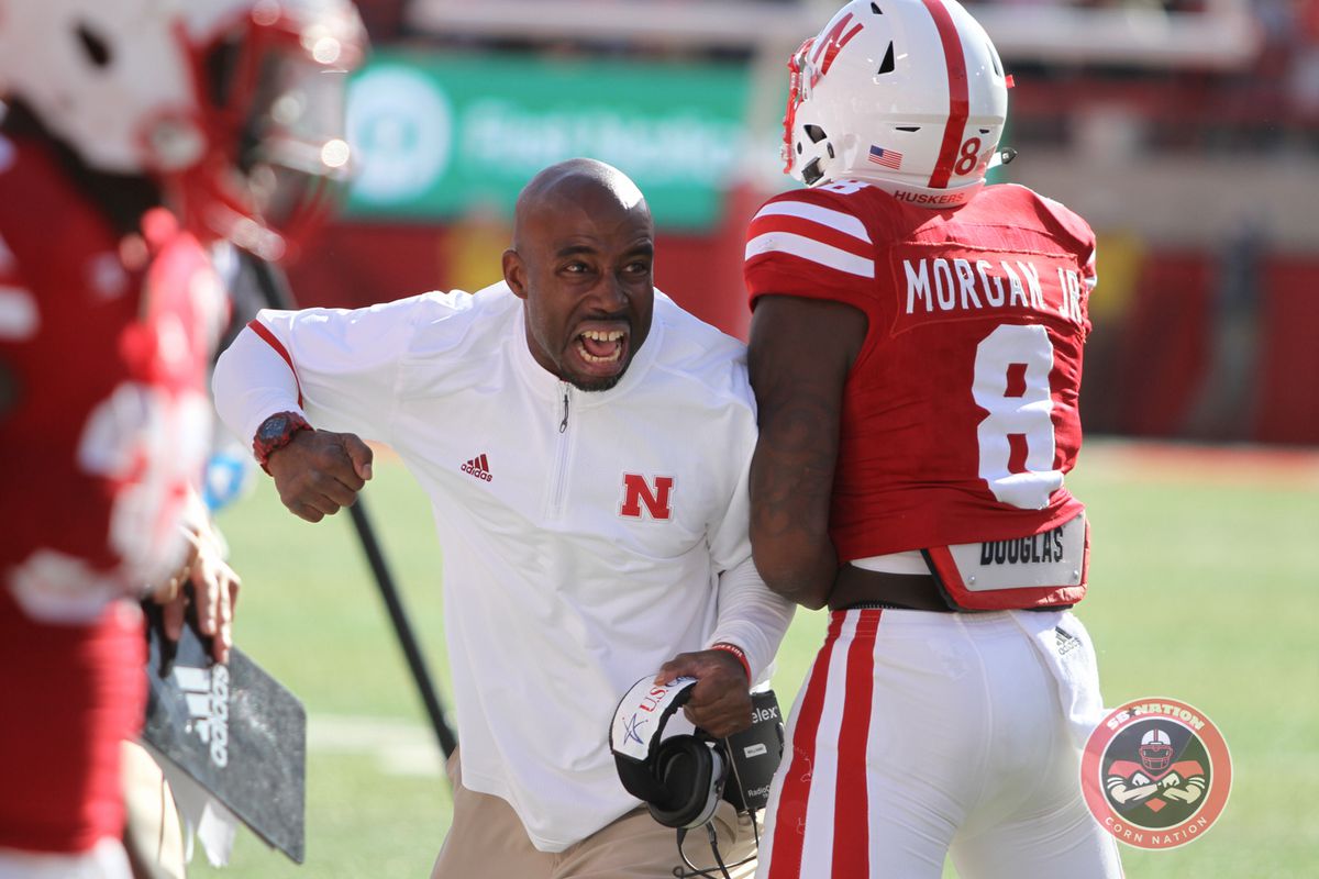 Nebraska receivers coach Keith Williams is excited! 