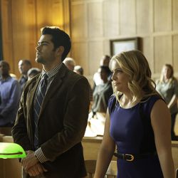 Jesse Metcalfe and Melissa Joan Hart in "God's Not Dead 2."