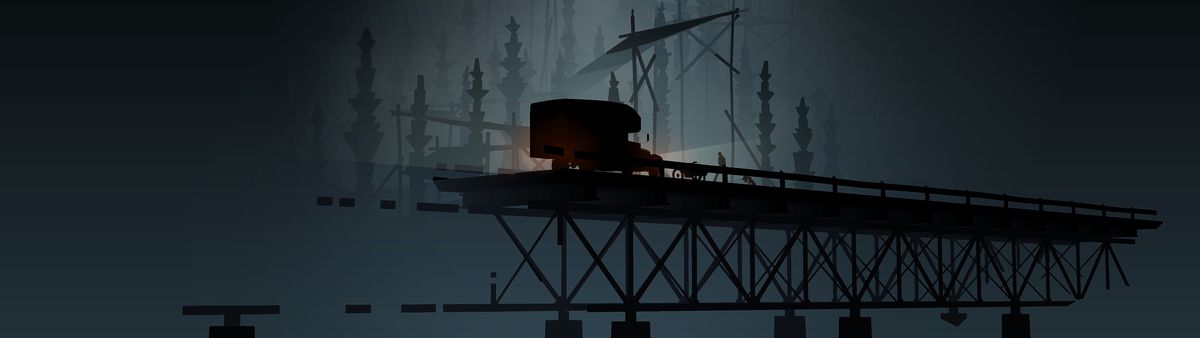 a silhouetted truck driving on a bridge in Kentucky Route Zero
