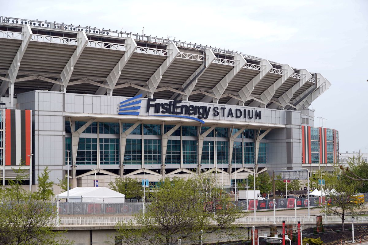 A general overall view of FirstEnergy Stadium. The stadium is the home of the Cleveland Browns and the site of the 2021 NFL Draft.