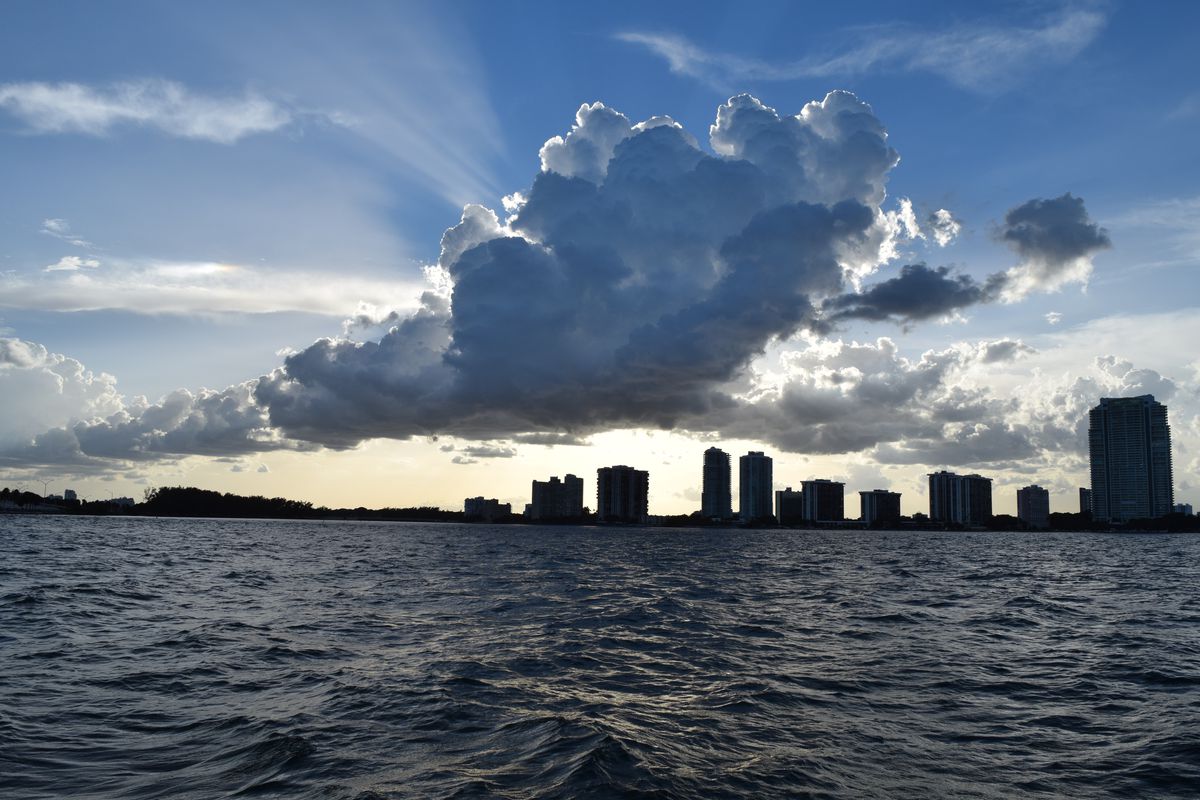 A shot of Miami from Biscayne Bay