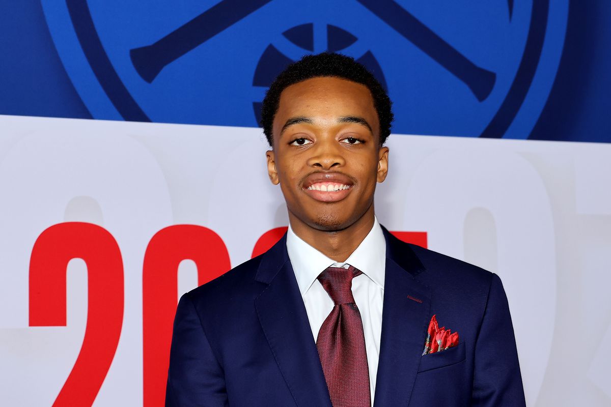 Bilal Coulibaly arrives prior to the first round of the 2023 NBA Draft at Barclays Center on June 22, 2023 in the Brooklyn borough of New York City.