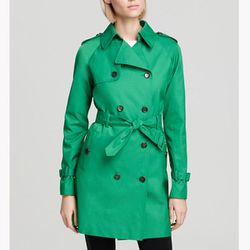 <b>Calvin Klein</b> Belted Trench in green, <a href="http://www1.bloomingdales.com/shop/product/calvin-klein-belted-trench?ID=686797&PseudoCat=se-xx-xx-xx.esn_results">$124</a> (was $178) at Bloomingdale's